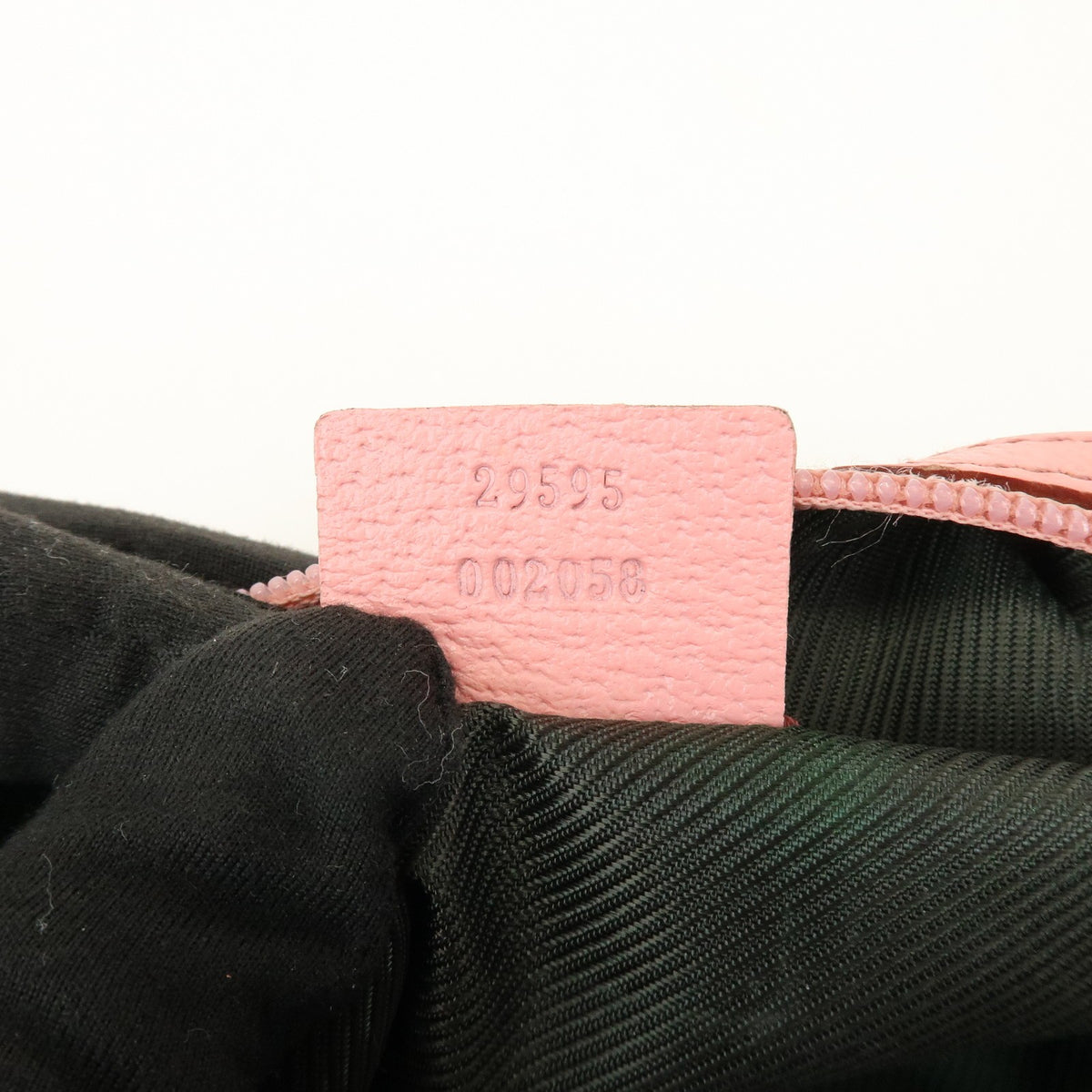 GUCCI GG Monogram Canvas Leather Cosmetic Pouch Beige Pink 29595 Preowned Auth19