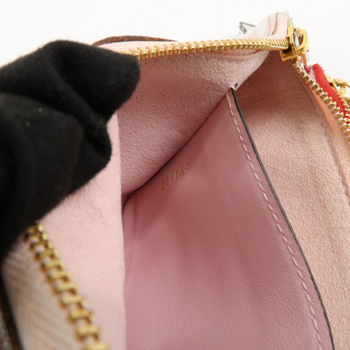 Louis Vuitton Monogram Giant Pochette Double Zip Pouch Rouge M67561 Used F/S20