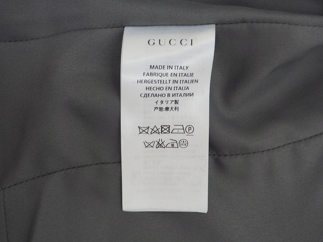 GUCCI Wool Cashmere Tailored Jacket 38 (XXS) Gray Ladies Autumn Winter Reuse10