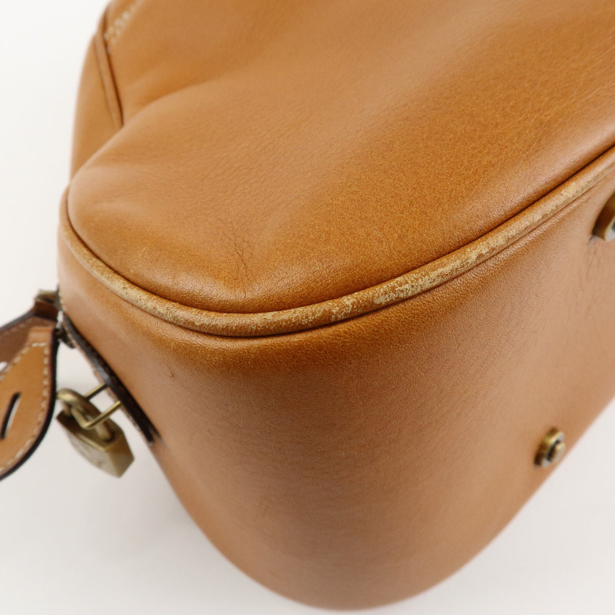 Christian Dior Double Saddle Bag Leather Tote Bag Handbag Preowned Auth19