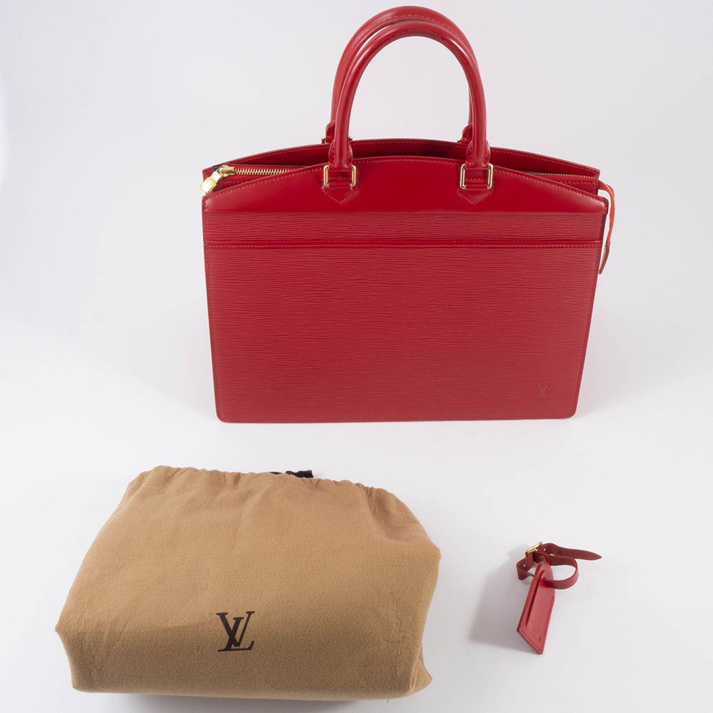 LOUIS VUITTON Riviera Womens Handbag Tote Bag Red Epi Leather Preowned Auth19