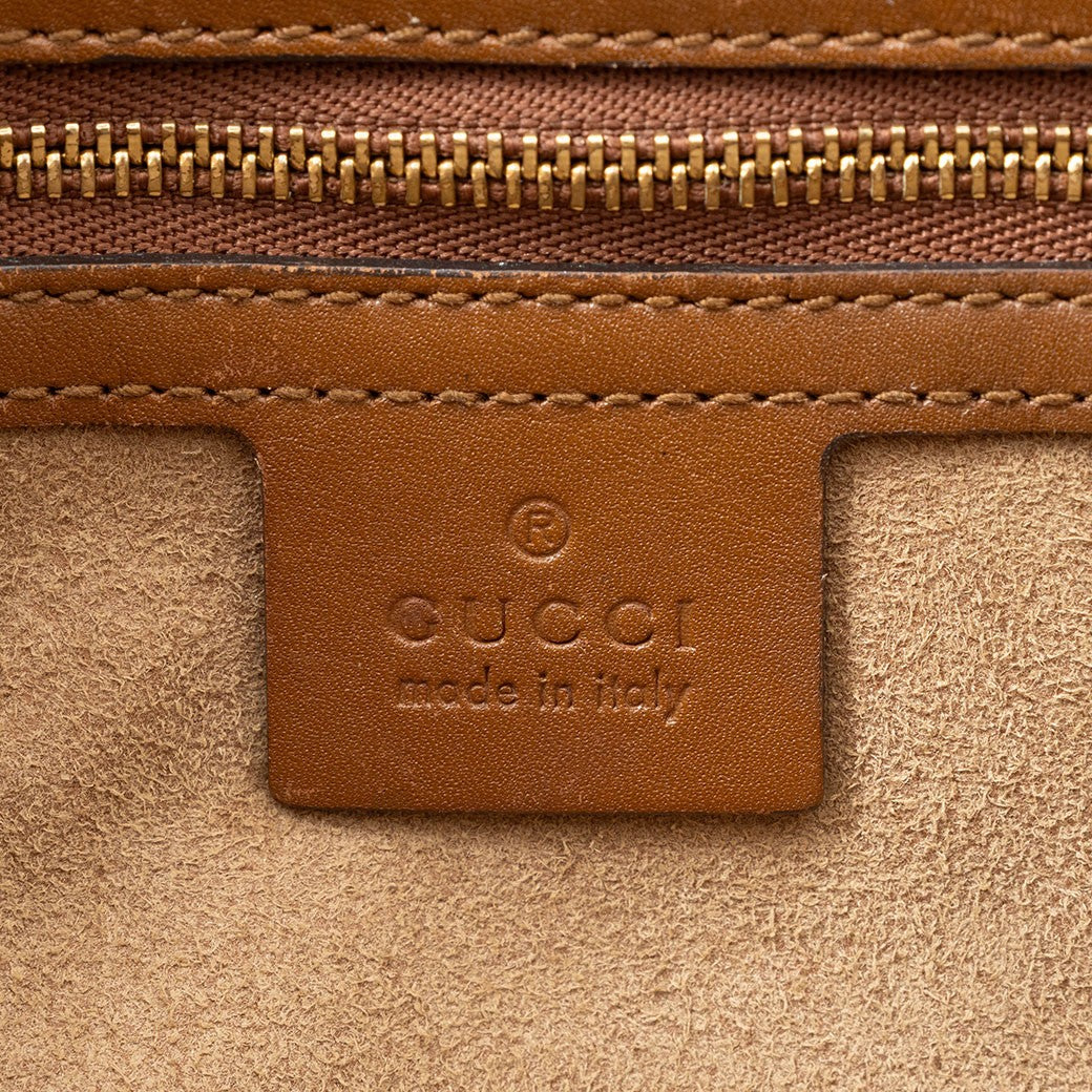 GUCCI Padlock GG Supreme Chain Shoulder Bag Beige Brown 479197 Preowned Auth10