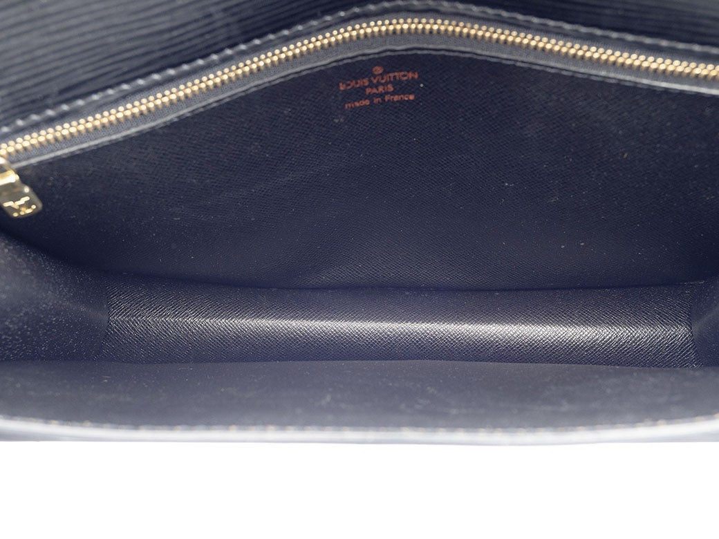 LOUIS VUITTON Pochette Serie Dragonne Second Bag M52612 Epi Leather Black Reuse8