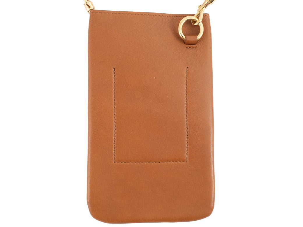 Auth Jil Sander LINK SM Crossbody Shoulder Bag JSWU856671 Leather Brown Reuse1