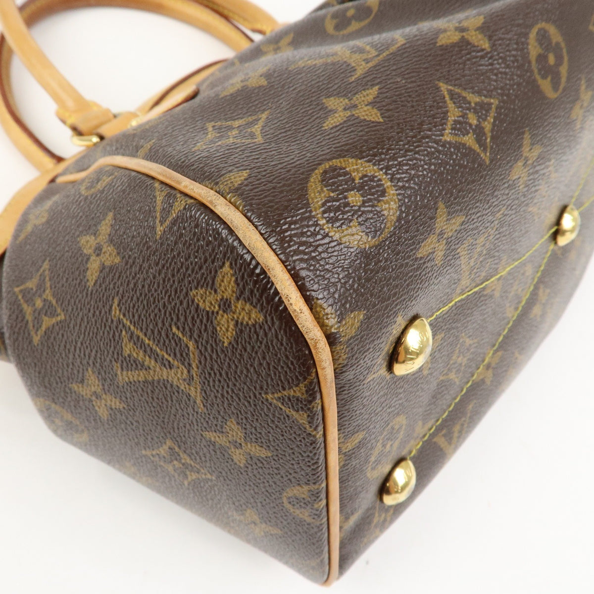 Louis Vuitton Monogram Tivoli PM Hand Bag Shoulder Bag Brown M40143 Used F/S9