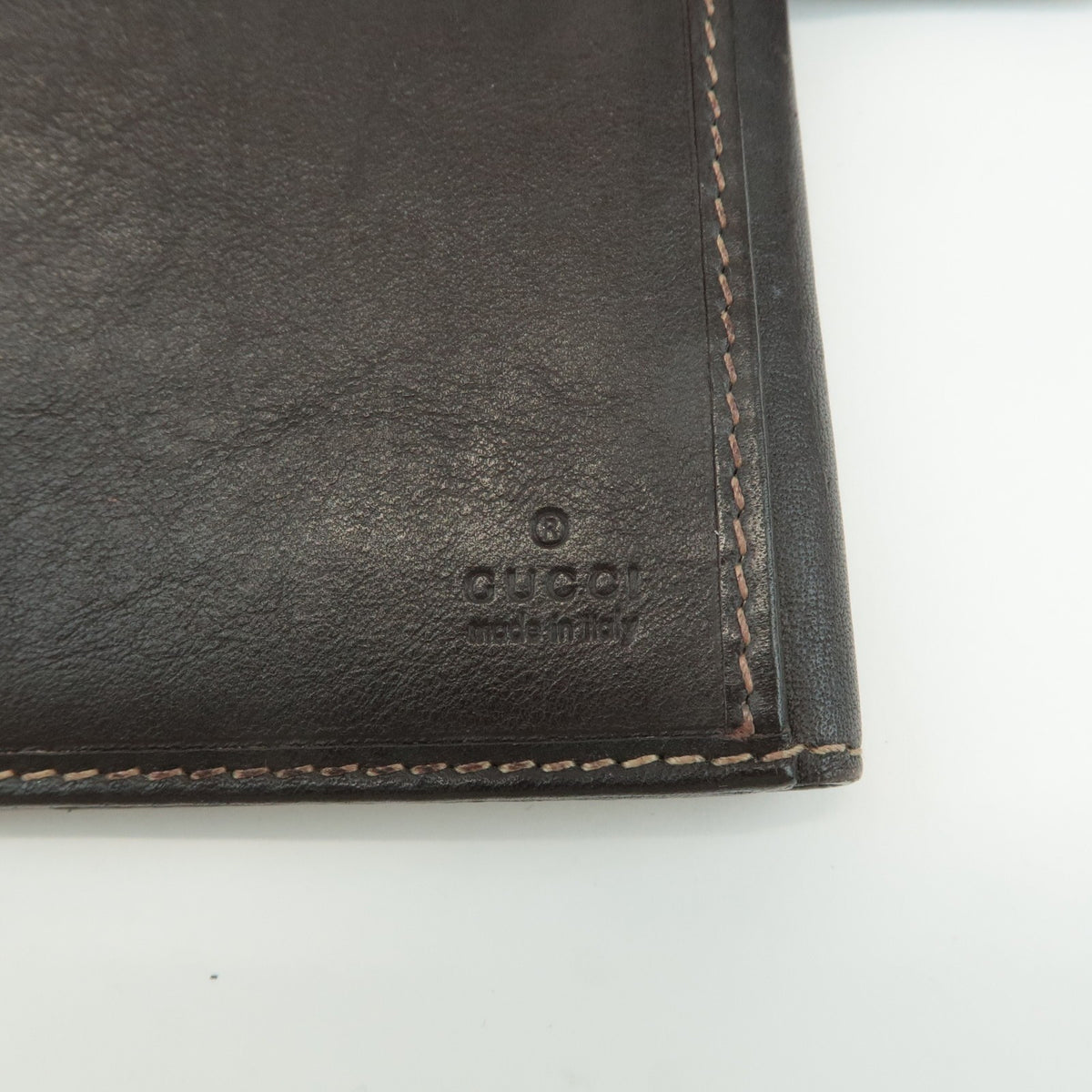 GUCCI Set of 2 GG Canvas Leather Wallet Beige Brown 203550/112715 Auth Used F/S23