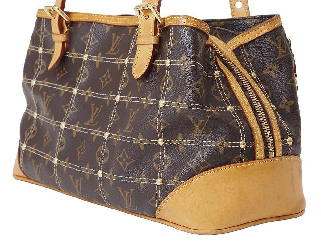 LOUIS VUITTON Handbag Monogram Rivet Tote Bag M40140 Reuse Used Preowned Auth1