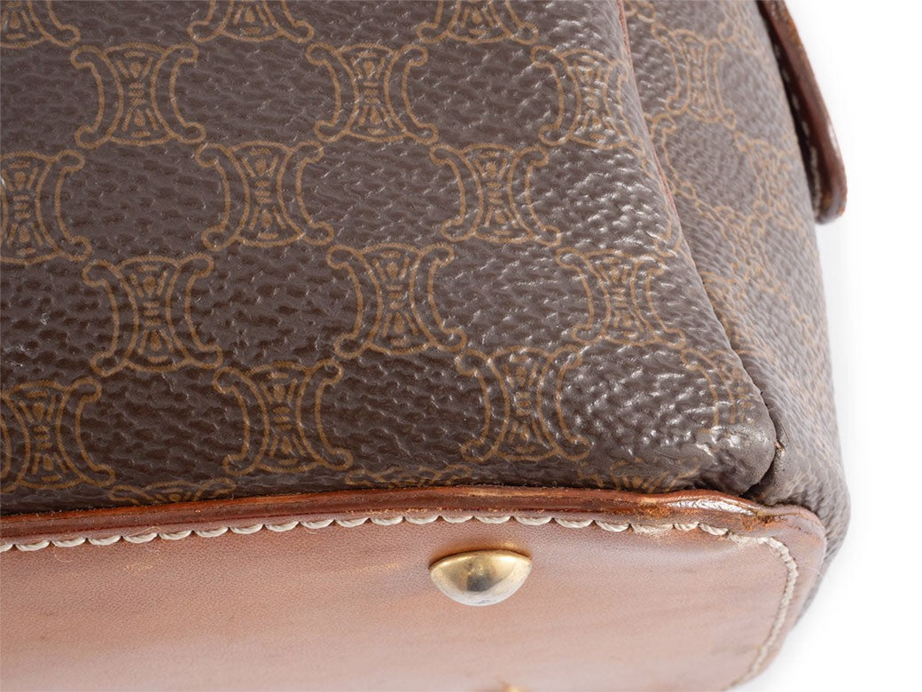 Celine Bag Macadam Handbag Brown MC97 Reuse Used Preowned3