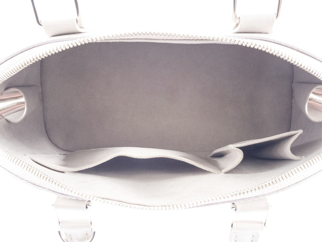 LOUIS VUITTON Alma PM Epi Leather Handbag Gres Gray OffWhite Preowned Auth8