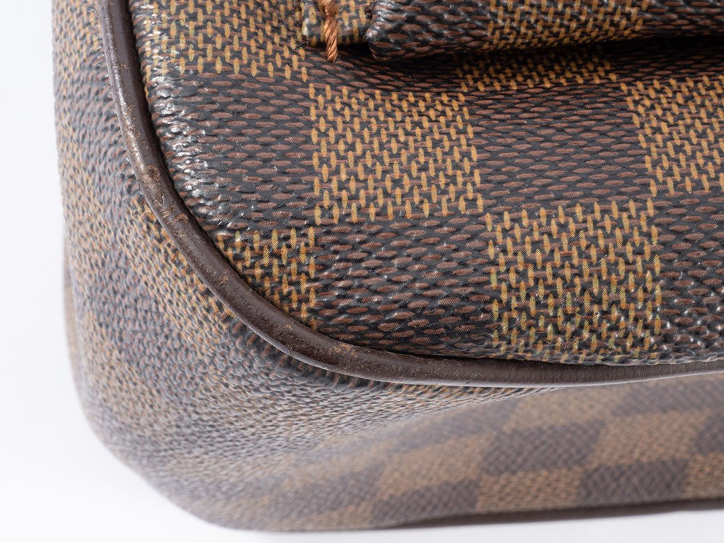 LOUIS VUITTON Uzes Damier Ebene Canvas Shoulder Tote Bag N51128 Preowned Auth15