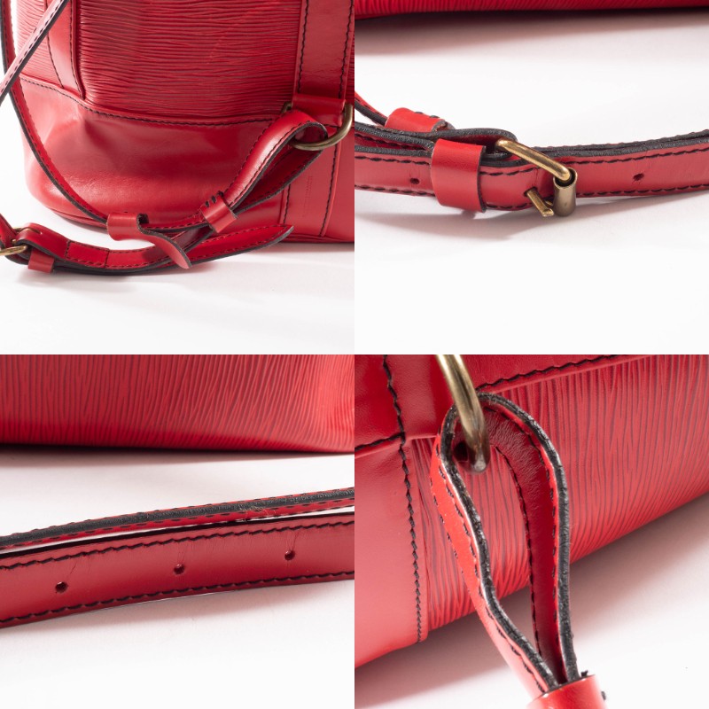 Louis Vuitton Epi Leather Randonnee GM Backpack Red M43087 Womens Preowned Auth18