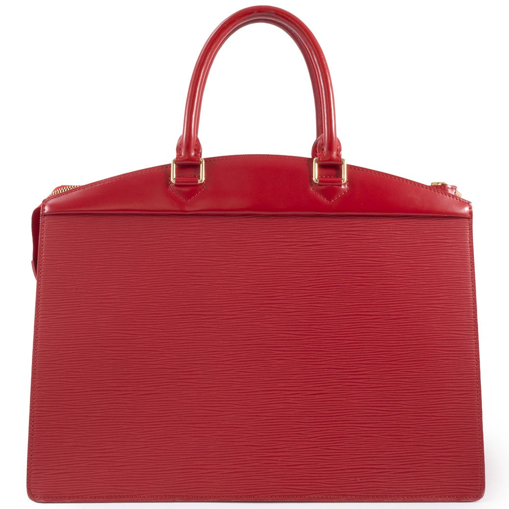 LOUIS VUITTON Riviera Womens Handbag Tote Bag Red Epi Leather Preowned Auth1