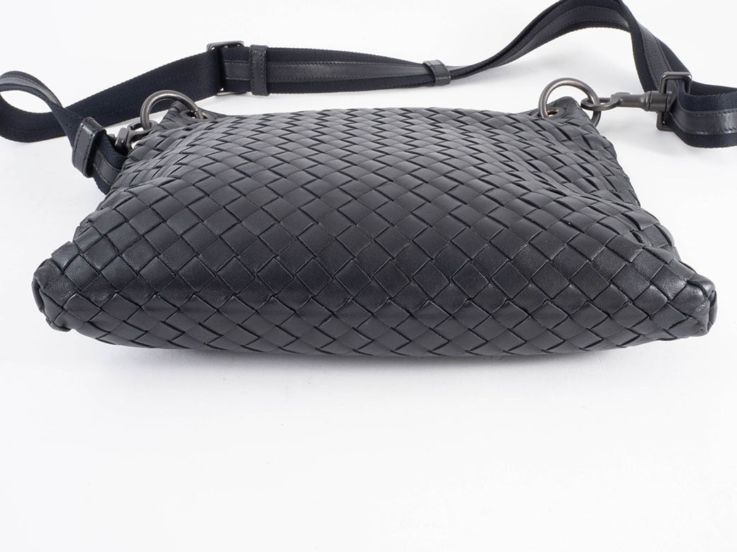 Bottega Veneta Intrecciato 172736 Leather Black Shoulder Bag Women Preowned5