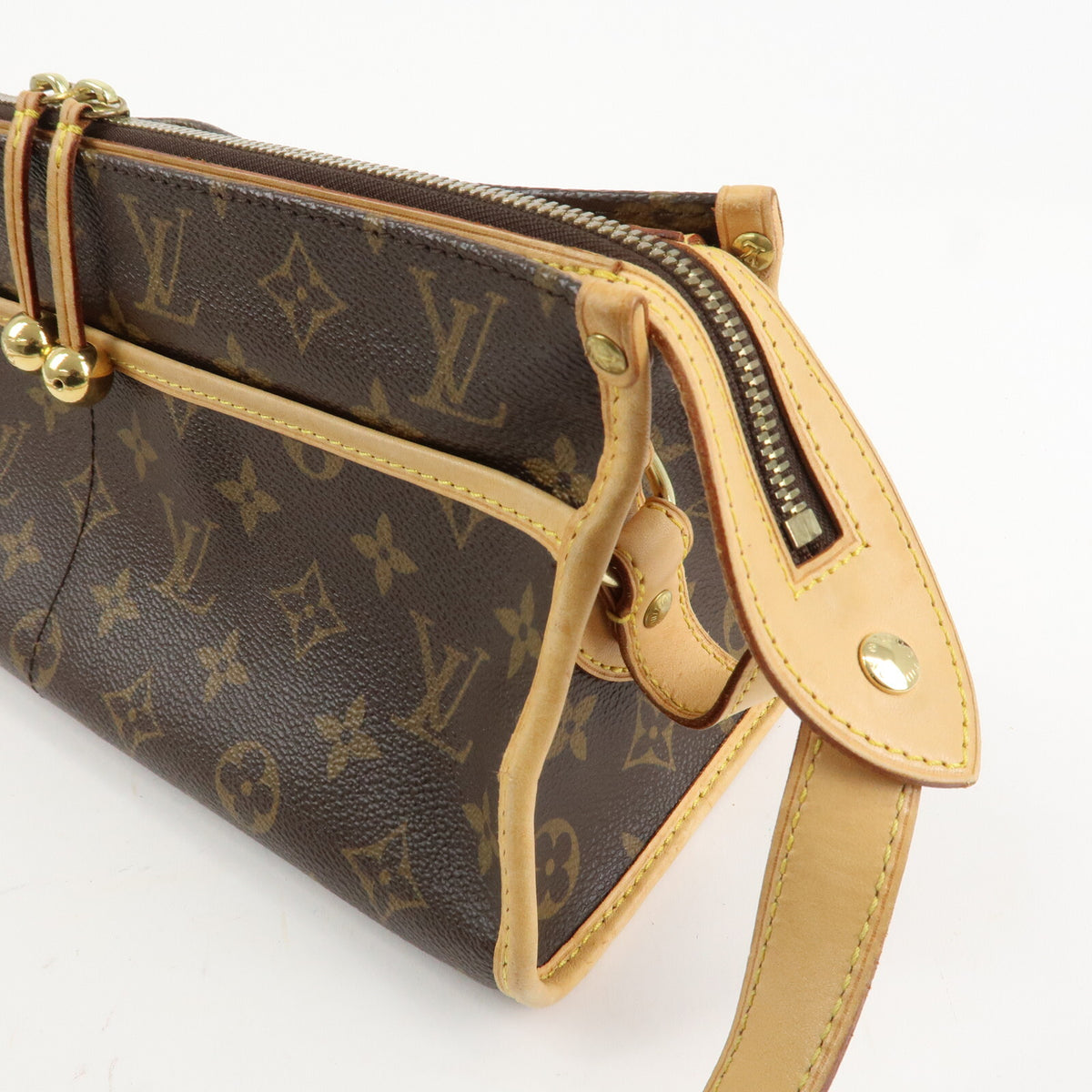Louis Vuitton Monogram Popincourt Long Shoulder Bag Brown Large Preowned Auth7