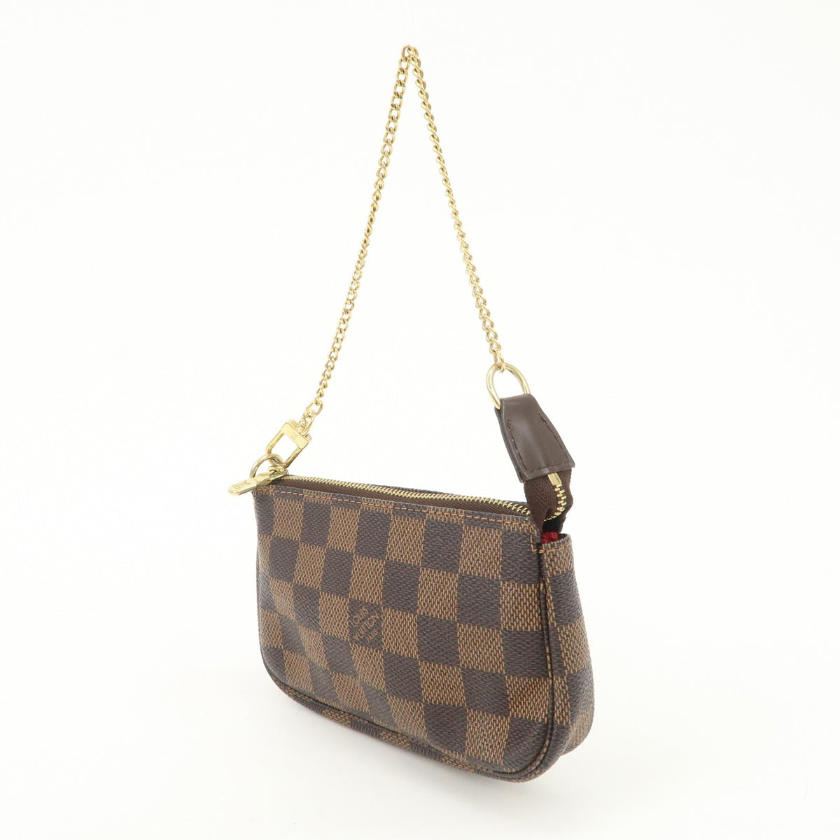 LOUIS VUITTON Mini Pochette Accessoires Damier Ebene Pouch N58009 Preowned Auth2