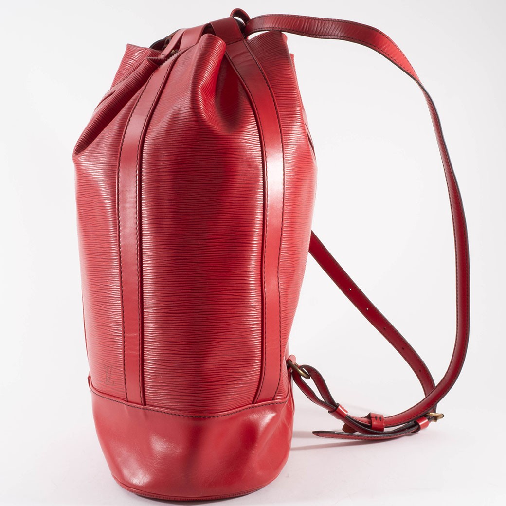 Louis Vuitton Epi Leather Randonnee GM Backpack Red M43087 Womens Preowned Auth3