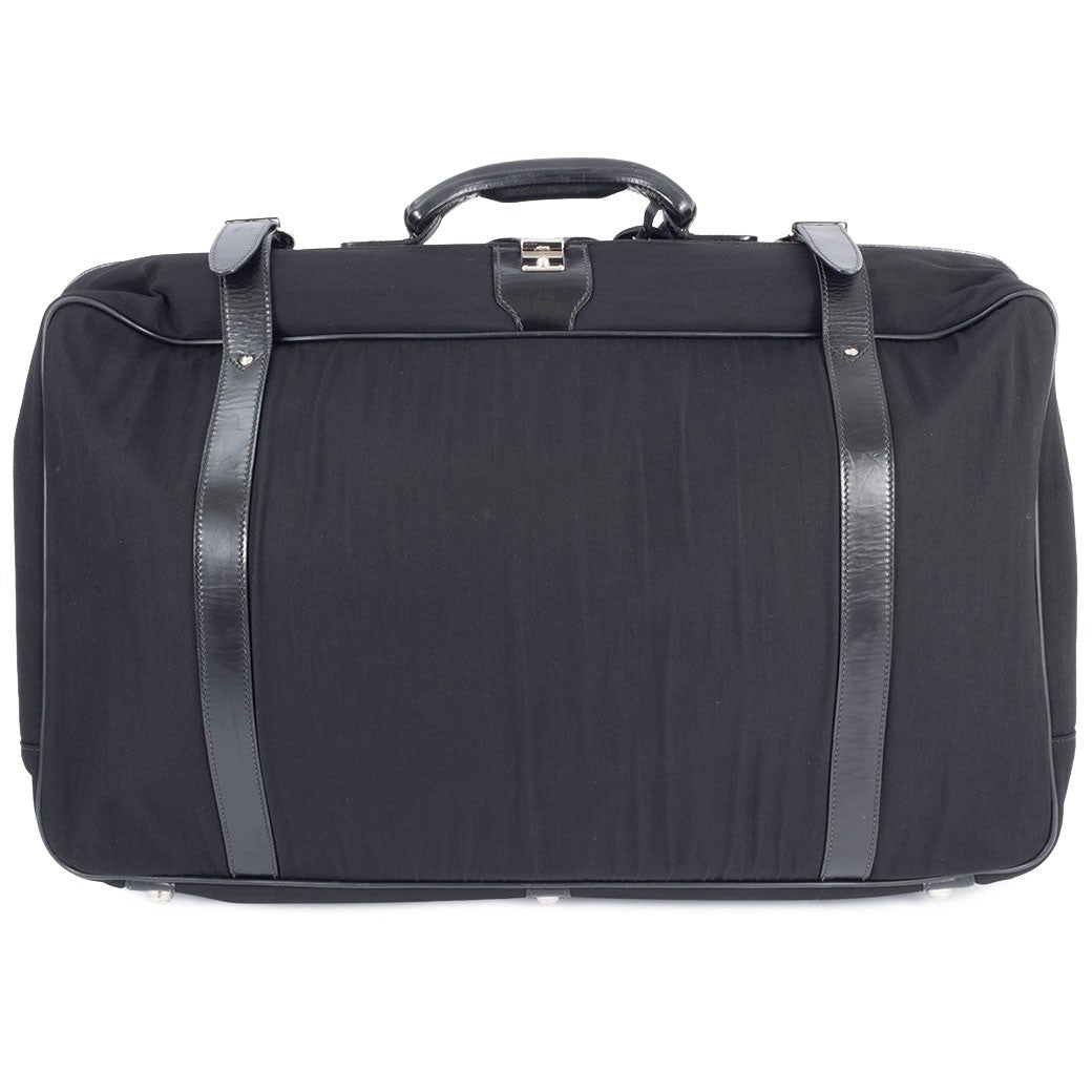 GUCCI Vintage Travel Bag Suitcase Black Canvas Large 010.123 Preowned Auth0