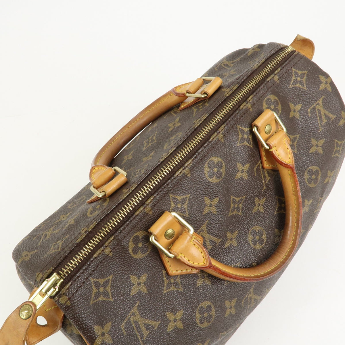 Louis Vuitton Monogram Speedy 30 Boston Bag Hand Bag Brown M41526 Auth Used F/S18