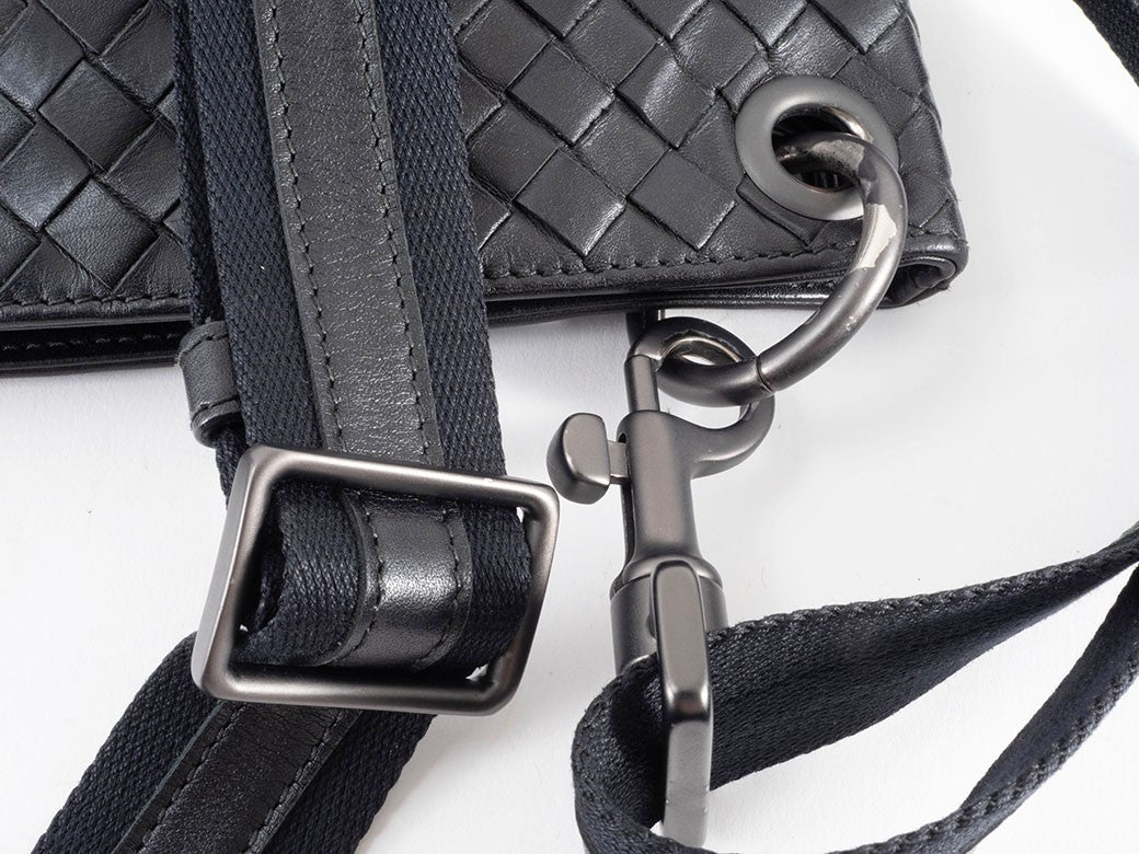 Bottega Veneta Intrecciato 172736 Leather Black Shoulder Bag Women Preowned14