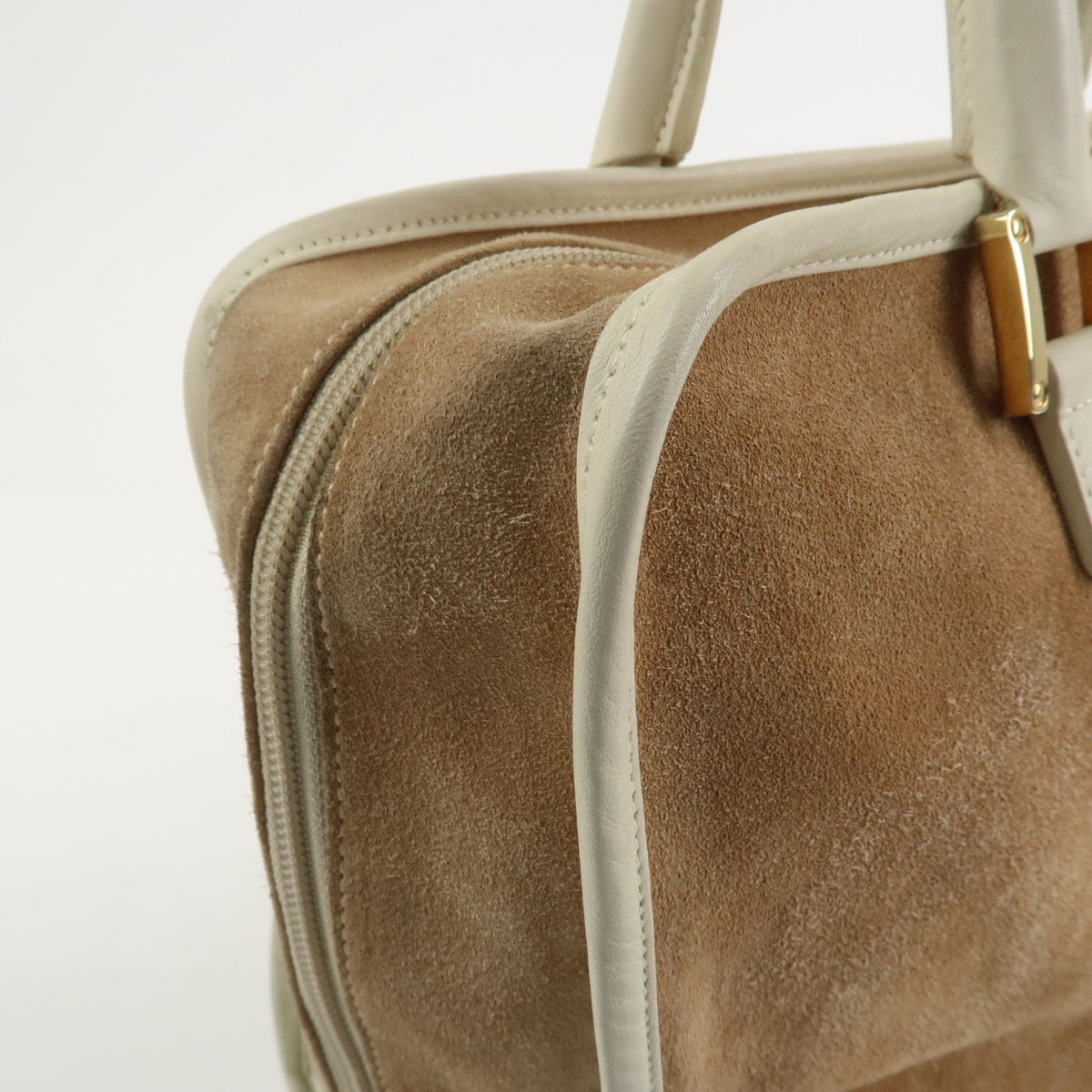 LOEWE Anagram Leather Amazona 32 Hand Bag Tote Bag Beige Ivory Auth Used F/S13