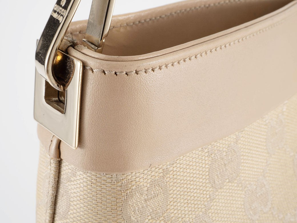 Gucci Bag GG Canvas Shoulder Bag Women's oneshoulder bag Beige Used Reuse20