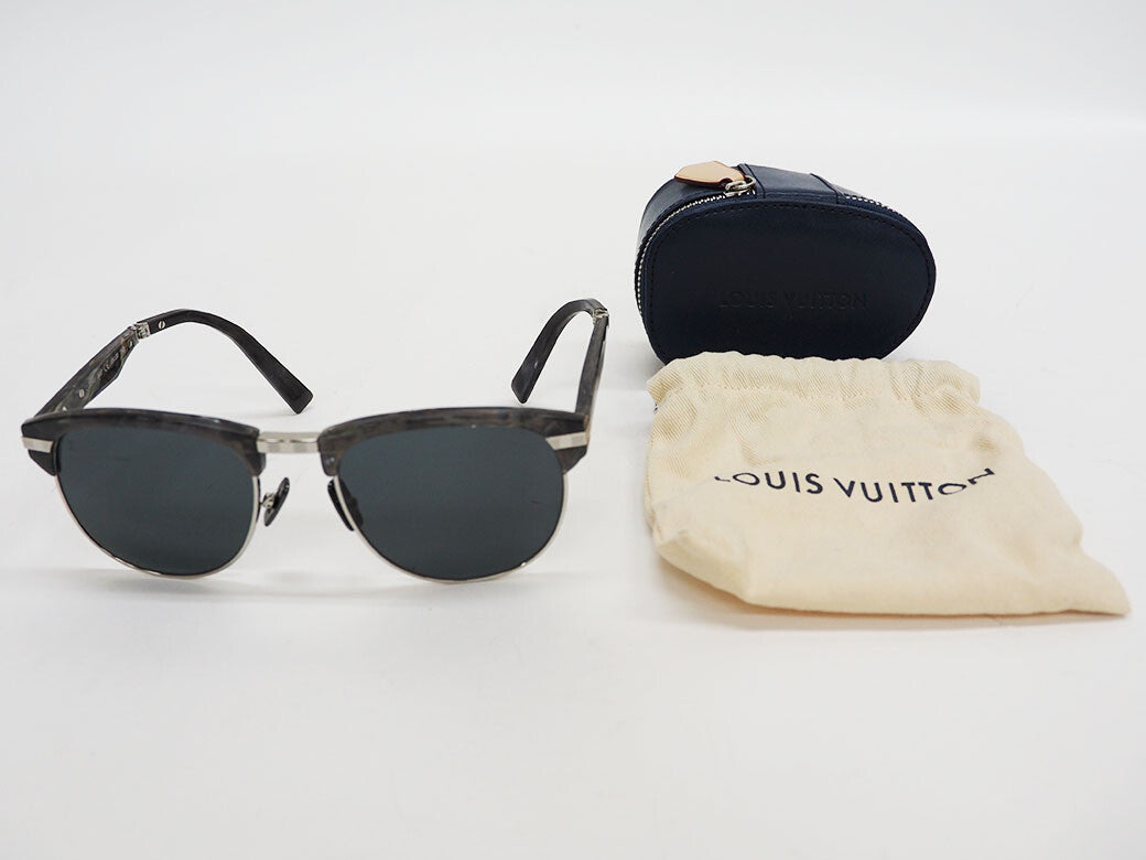 LOUIS VUITTON Sunglasses Z1339U Wellington blow type folding mens Preowned Auth9
