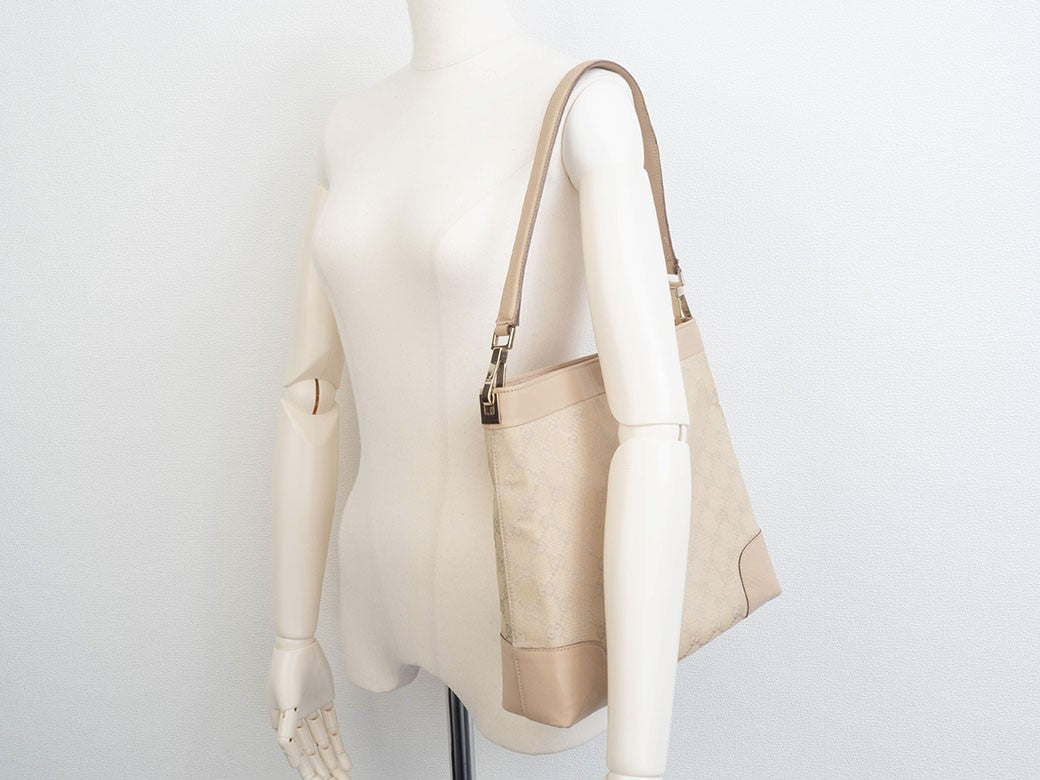 Gucci Bag GG Canvas Shoulder Bag Women's oneshoulder bag Beige Used Reuse18