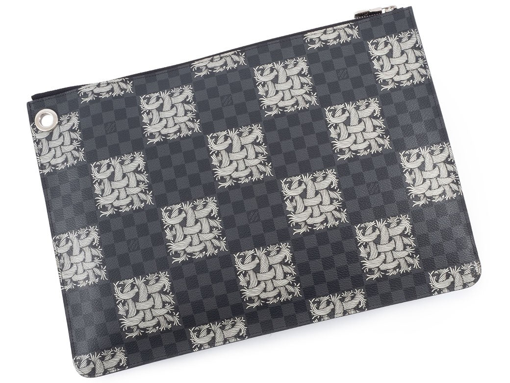 Louis Vuitton Pochette Jour GM Clutch Bag Second Bag N61232 Reuse Used Preowned19