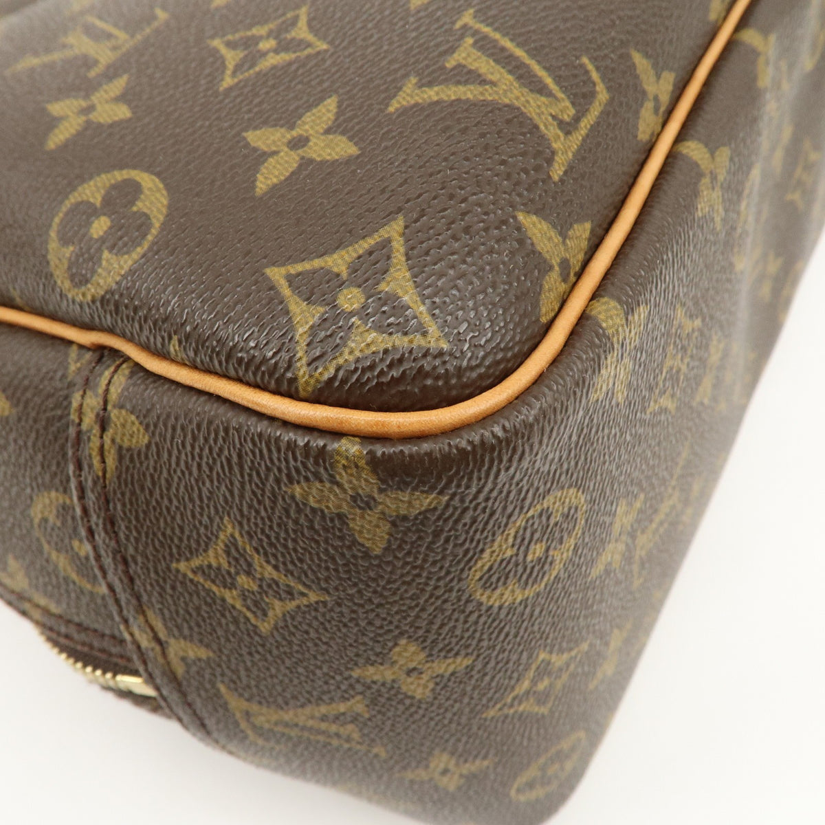 Louis Vuitton Handbag Monogram Deauville Brown M47270 Authentic Used F/S11