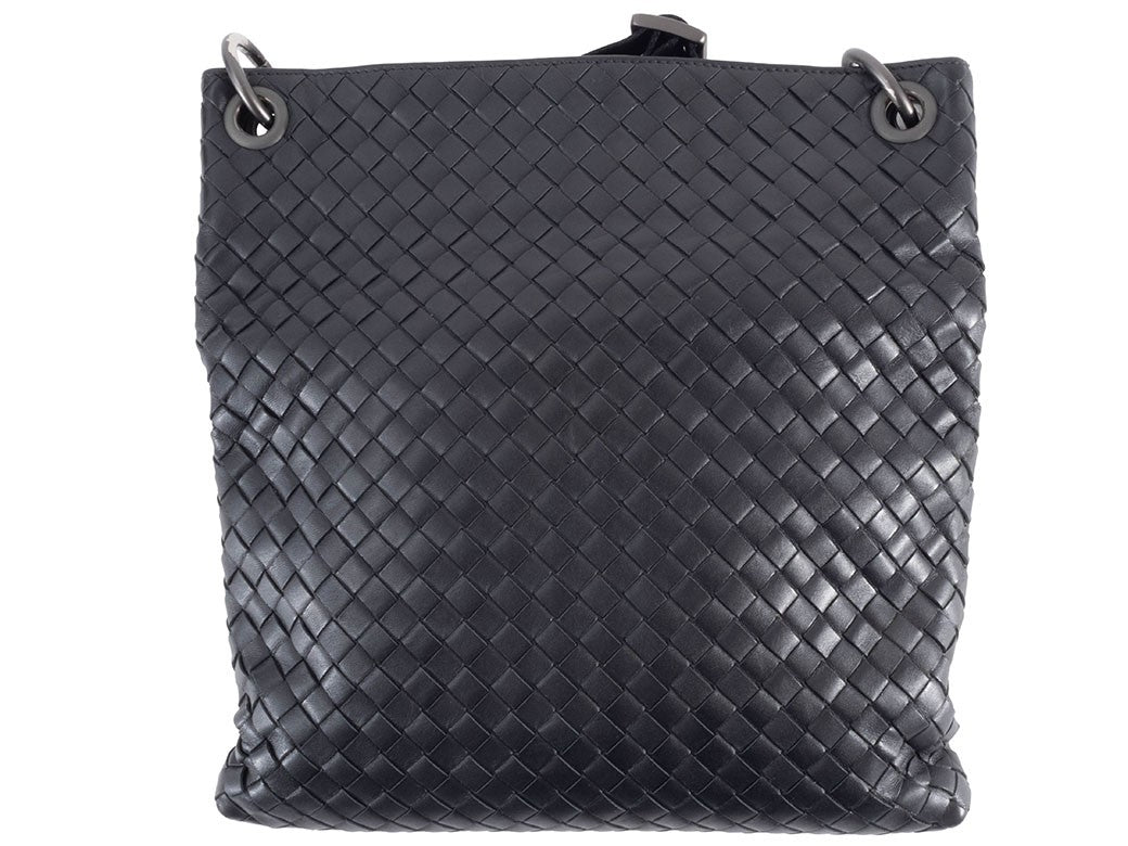 Bottega Veneta Intrecciato 172736 Leather Black Shoulder Bag Women Preowned1