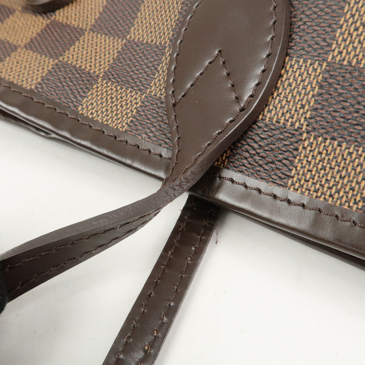 Louis Vuitton Neverfull MM Damier Ebene Tote Shoulder Bag Brown Preowned Auth8