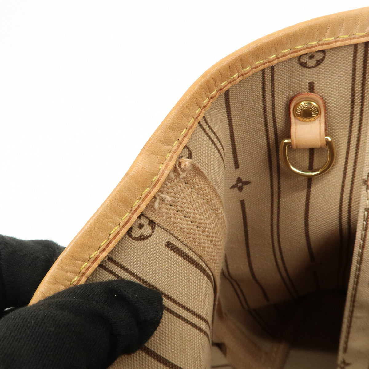Louis Vuitton Monogram Neverfull PM Tote Bag Brown Leather M40155 Preowned Auth21