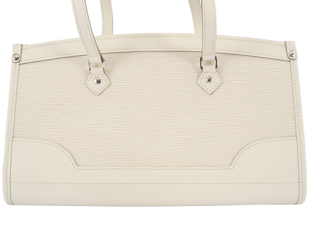 LOUIS VUITTON Madeleine PM Epi Leather White Shoulder Tote Bag  Preowned Auth1