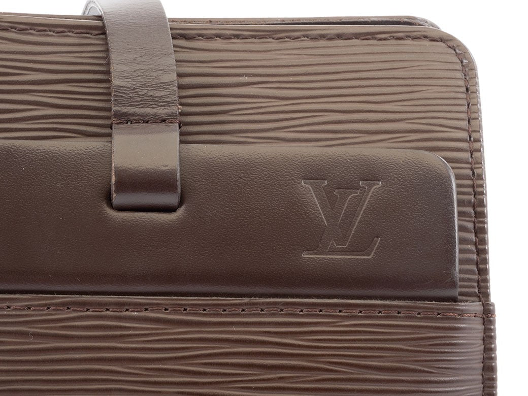 LOUIS VUITTON Croisette PM Epi Leather Shoulder Bag Moka A4 Size Preowned Auth7