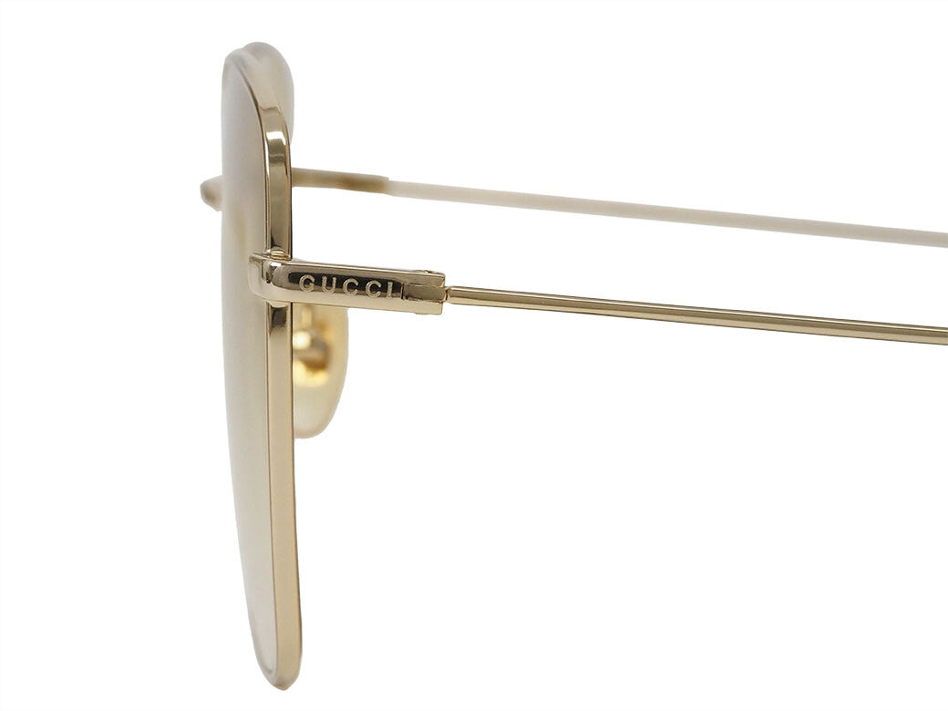 Gucci Square Charm Sunglasses Accessories Gold Yellow Gradation Pink GG1030SK10