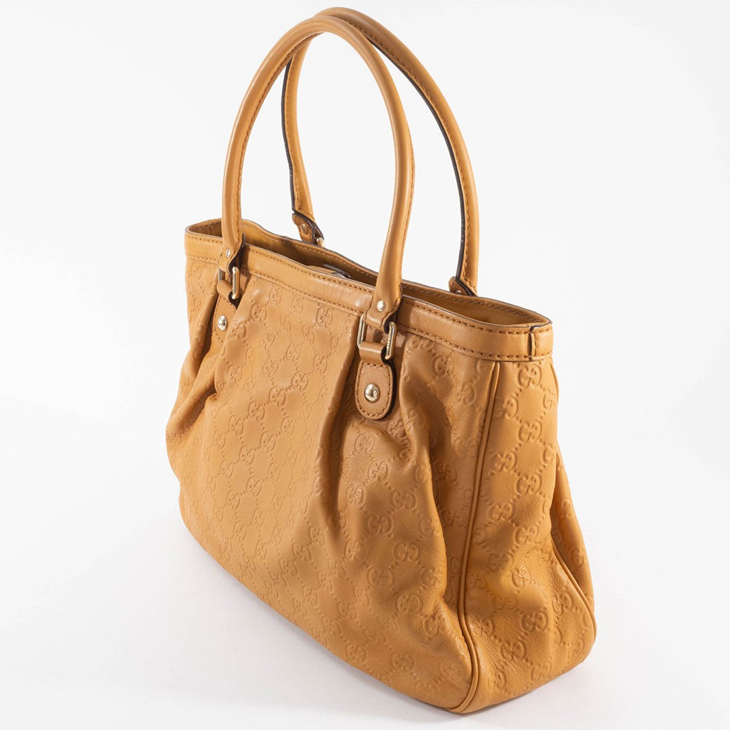 GUCCI Guccissima Sukey Leather Womens Shoulder Tote Bag Brown 296835 Preowned7