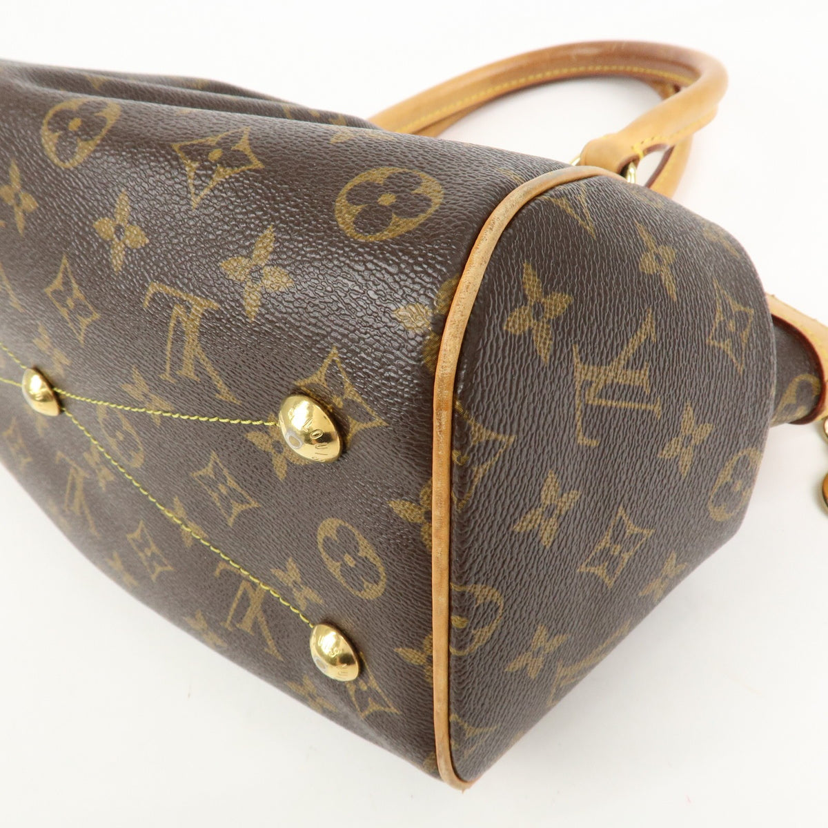 Louis Vuitton Monogram Tivoli PM Hand Bag Shoulder Bag Brown M40143 Used F/S12