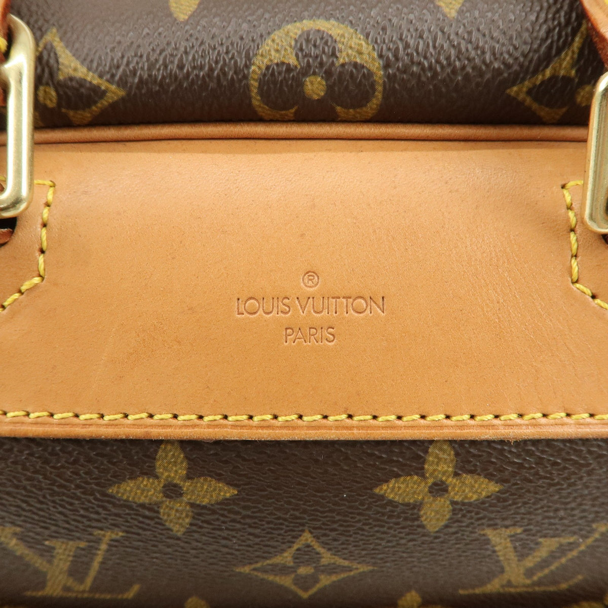 Louis Vuitton Handbag Monogram Deauville Brown M47270 Authentic Used F/S18