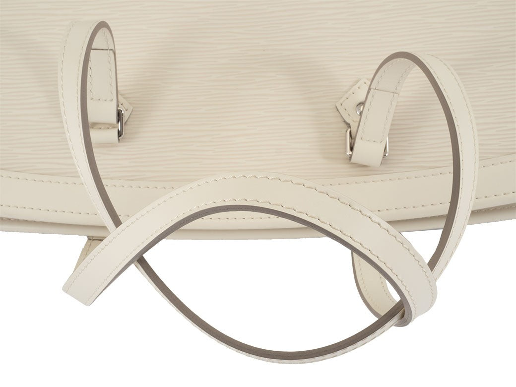 LOUIS VUITTON Madeleine PM Epi Leather White Shoulder Tote Bag  Preowned Auth3