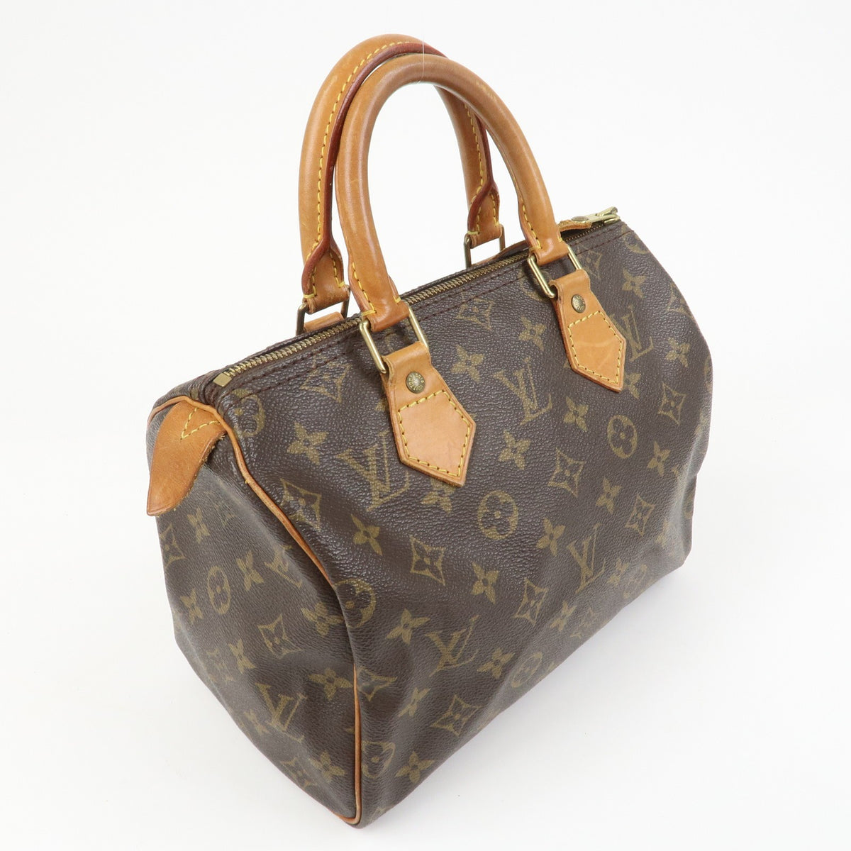 Louis Vuitton Monogram Speedy 25 Boston Bag Hand Bag Brown M41528 Auth Used F/S3