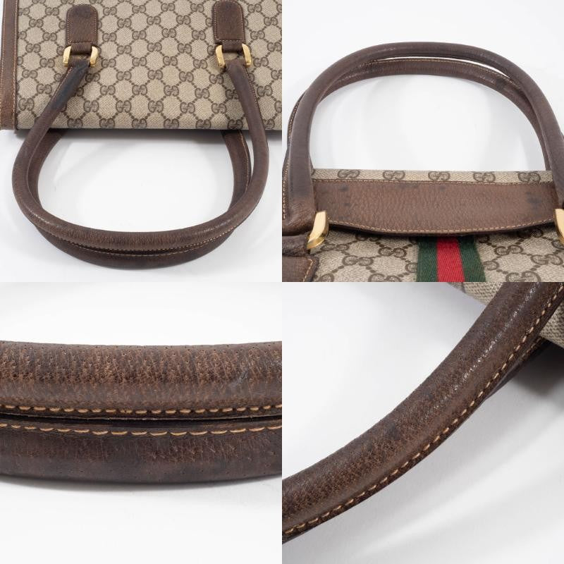GUCCI Old Gucci Web Line Sherry Handbag Shoulder Interlocking Preowned Auth9