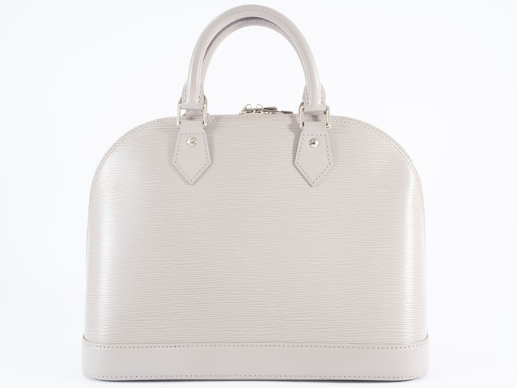 LOUIS VUITTON Alma PM Epi Leather Handbag Gres Gray OffWhite Preowned Auth2