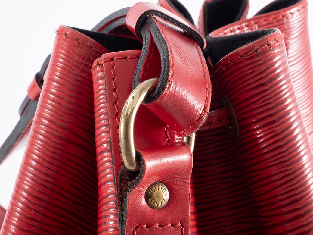LOUIS VUITTON Noe Epi Leather Shoulder Bucket Drawstring Red M44007 Preowned9