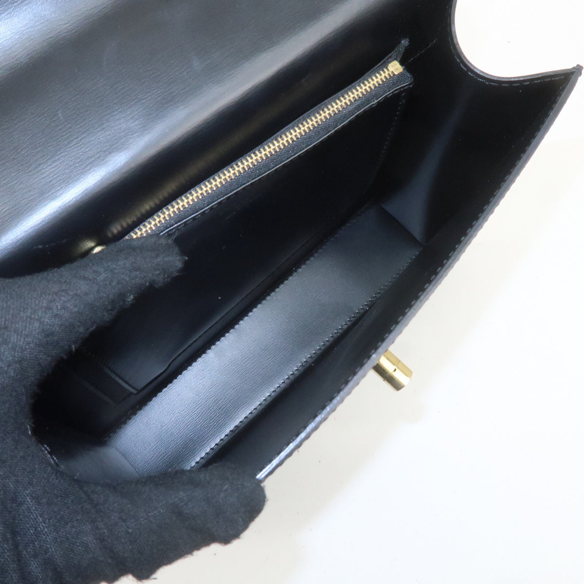 LOUIS VUITTON Malesherbes Handbag Epi Leather Black Noir M52372 Preowned Auth18