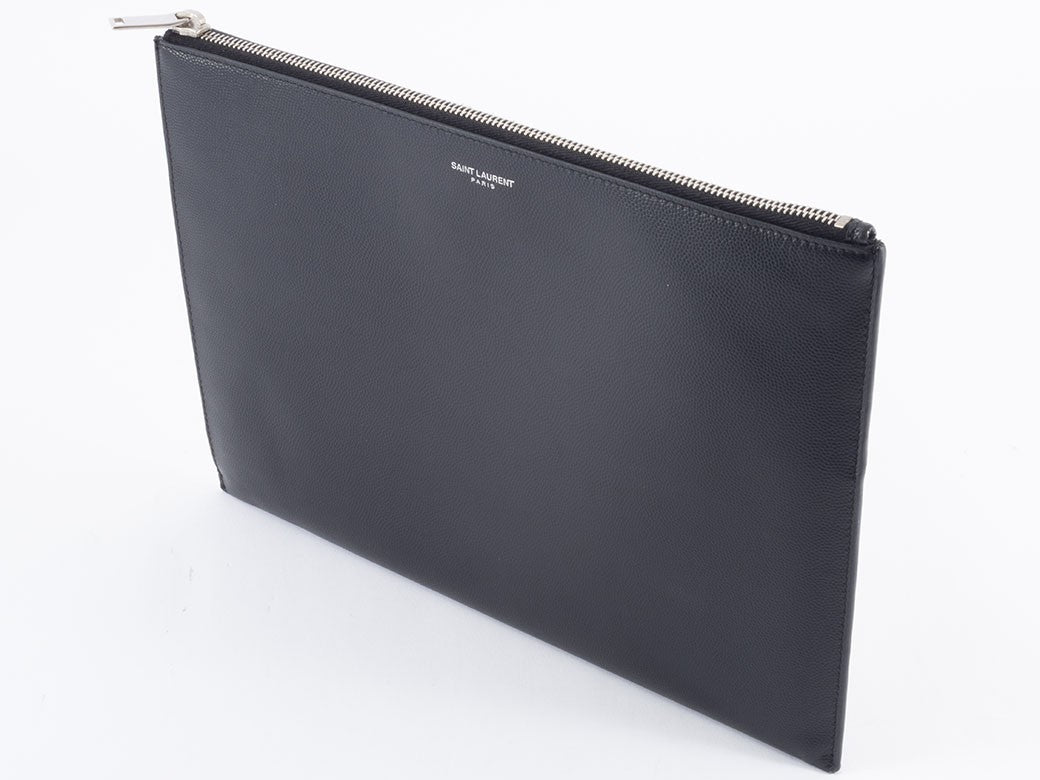 Auth Saint Laurent Clutch Bag Second Bag Pouch Black 397294 Reuse Used Preowned18