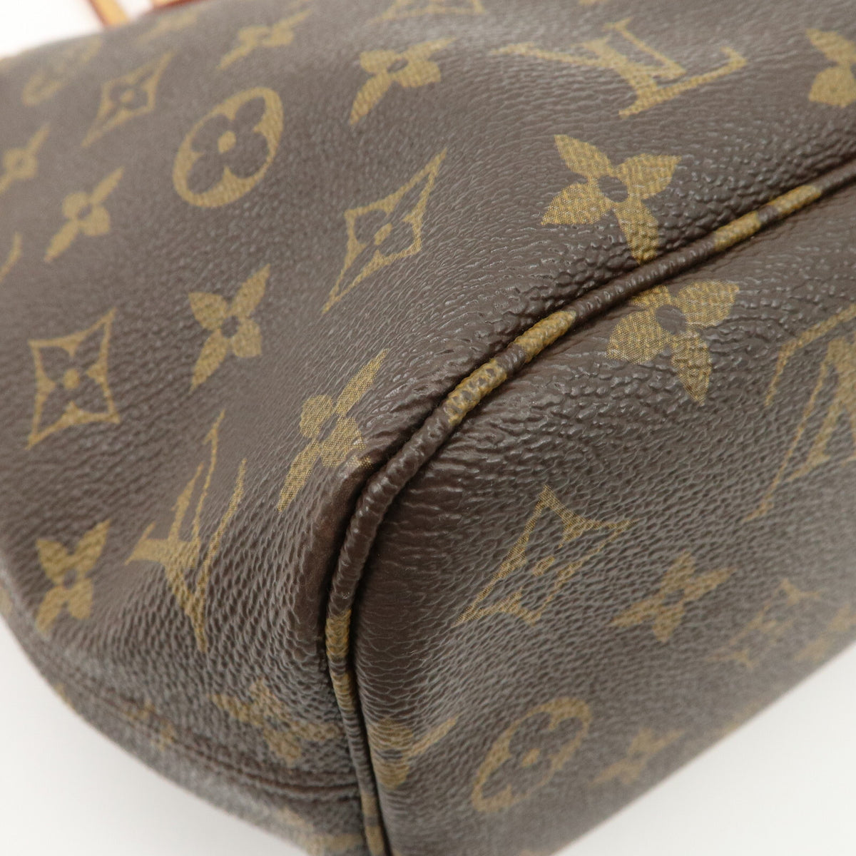 Louis Vuitton Monogram Neverfull PM Tote Bag Brown Leather M40155 Preowned Auth16