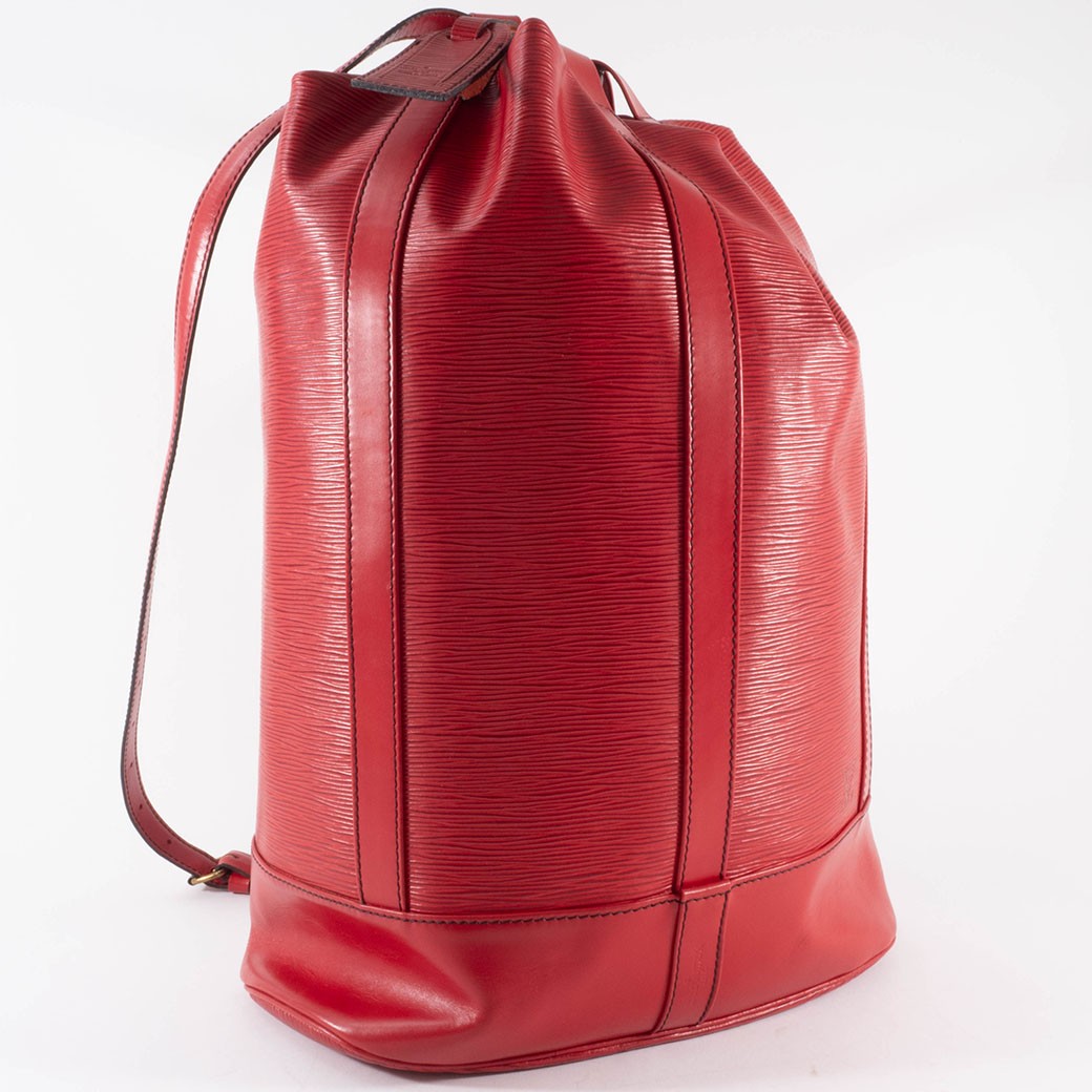 Louis Vuitton Epi Leather Randonnee GM Backpack Red M43087 Womens Preowned Auth6