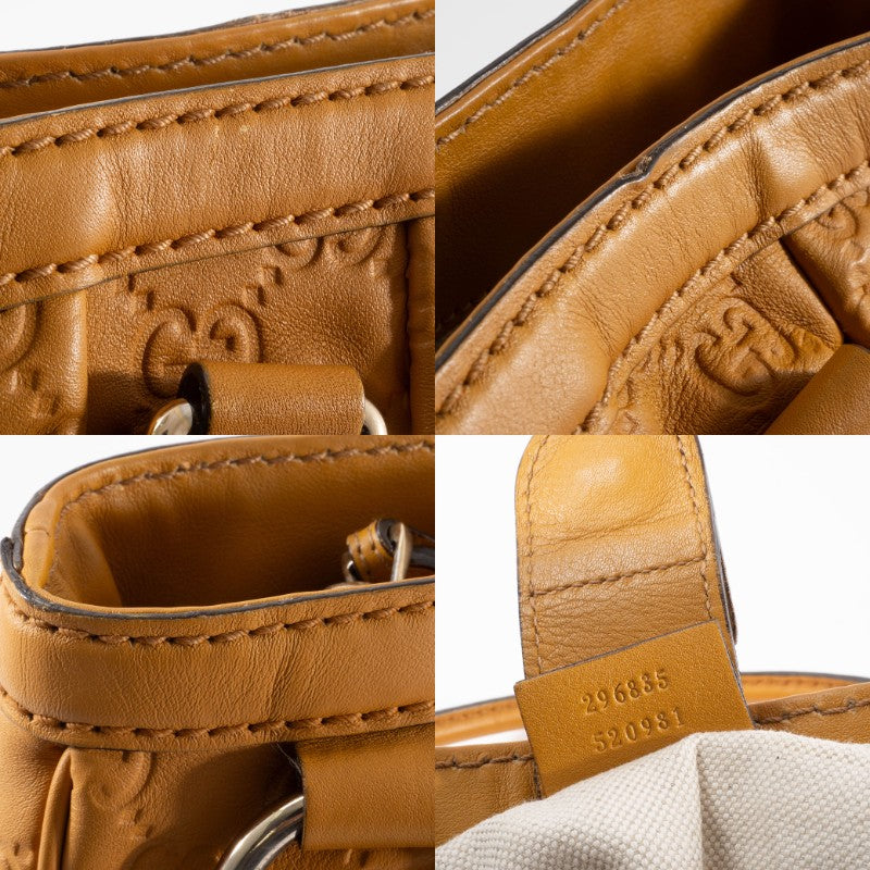 GUCCI Guccissima Sukey Leather Womens Shoulder Tote Bag Brown 296835 Preowned18