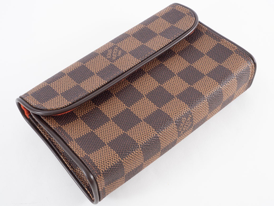 LOUIS VUITTON Pochette Florentine Damier Ebene Waist Bag N51856 Convertible Auth6