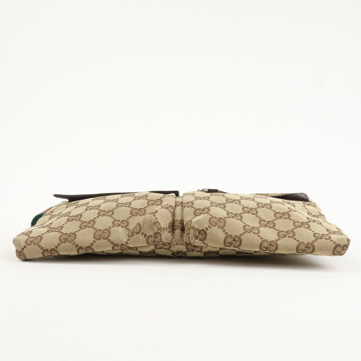 GUCCI GG Canvas Leather Waist Bag Crossbody Bag Beige Brown 28566 Auth Used F/S4